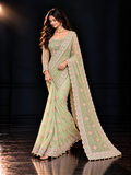 Pistachio Dori Work Embroidered Saree (ATS-002)